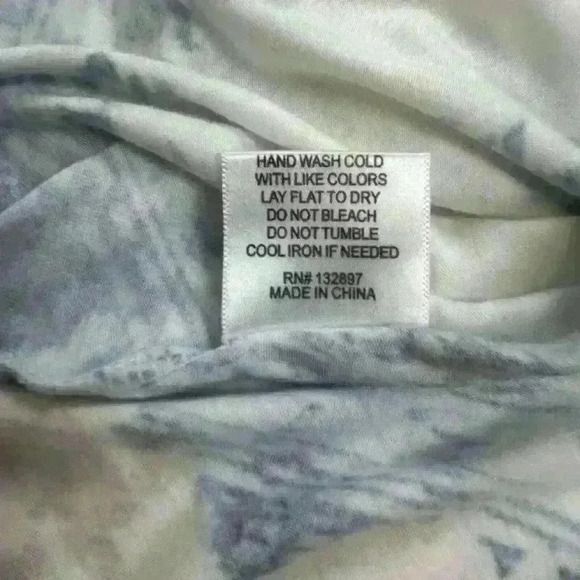 Rose & Olive Womens SM Multicolor Side Draped Tunic Tank Keyhole Rayon Blend - Picture 8 of 12